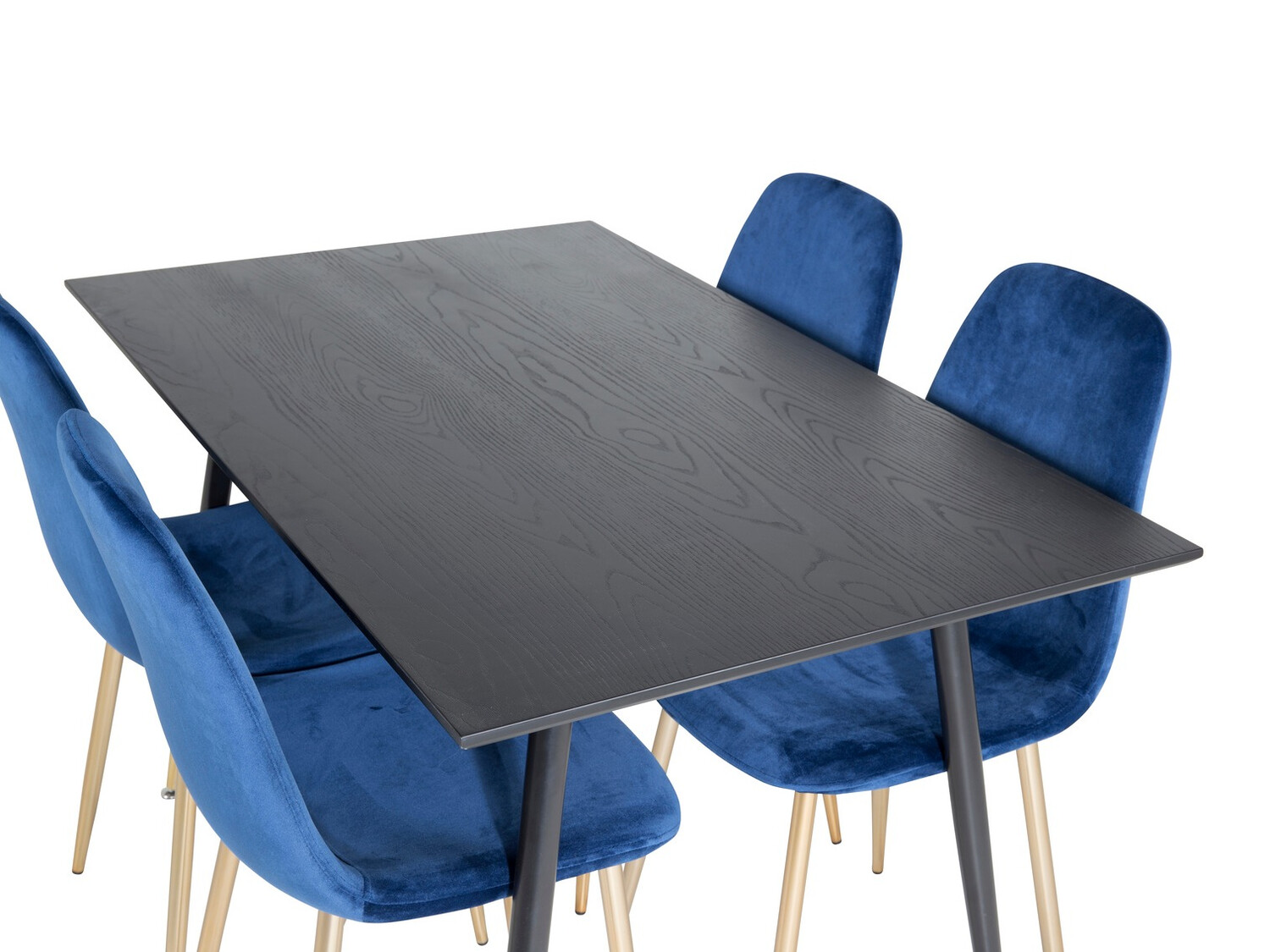 Ēdamistabas komplekts Dallas 1693 (Zils + zelta)