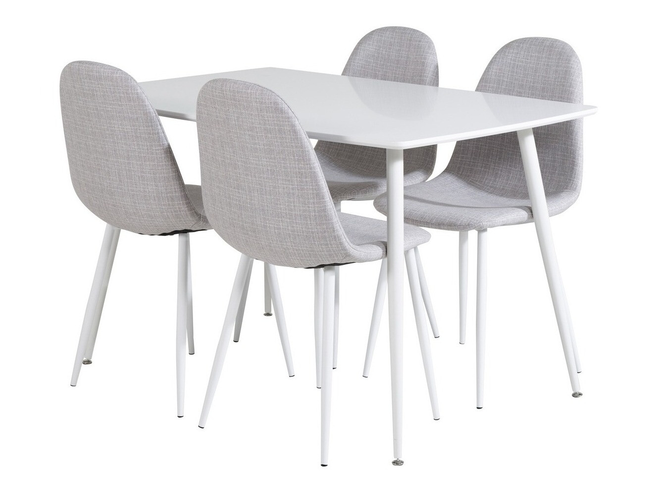 Ēdamistabas komplekts Dallas 2040 (Balts + Gaiši pelēks)