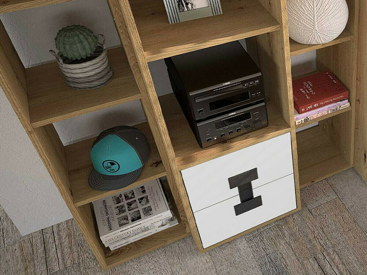 Комплект для домашнего офиса Florevi 104 (Матовый белый + Artisan дуб)