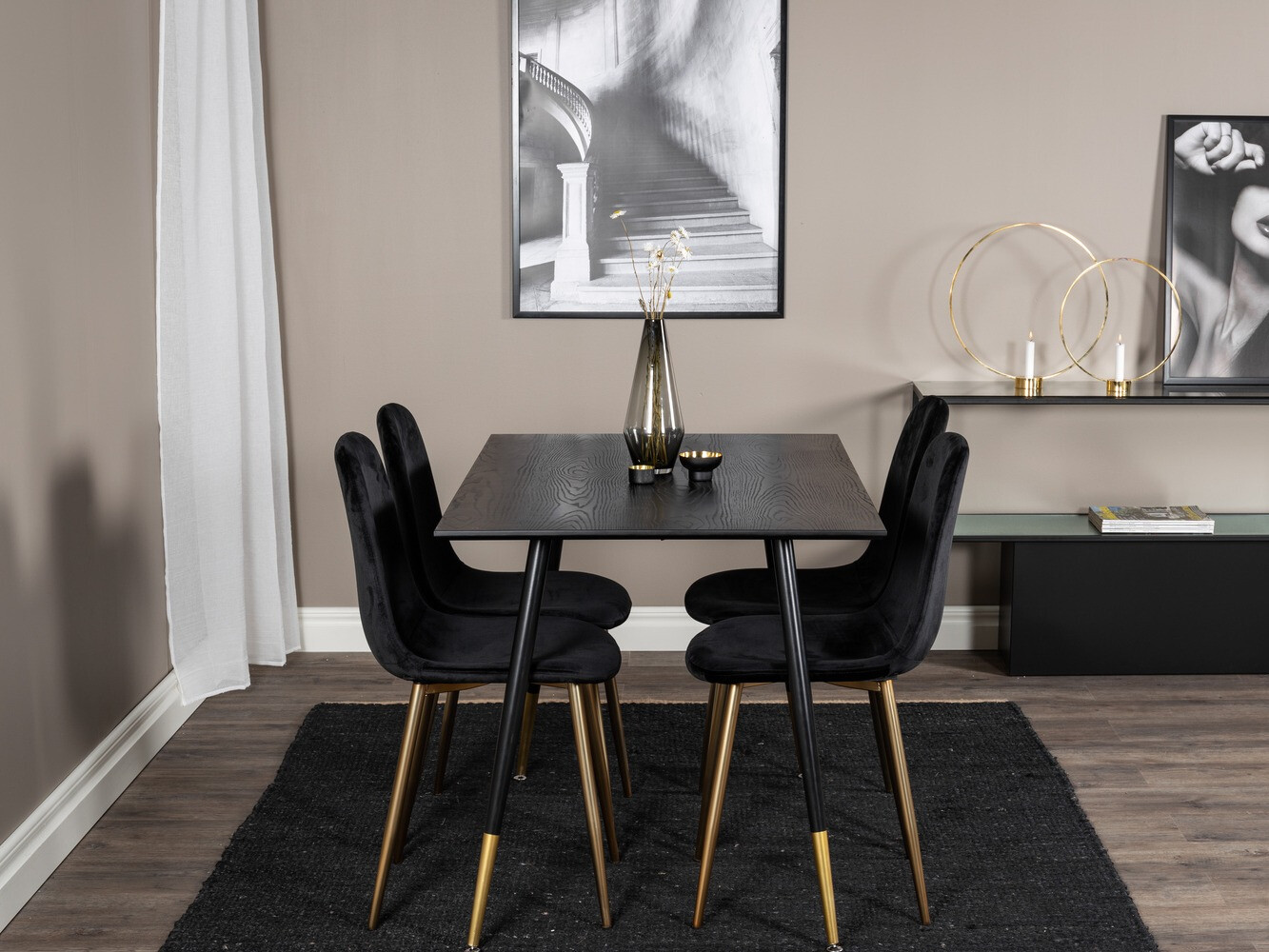 Обеденный гарнитур Dallas 1693 (Чёрный)