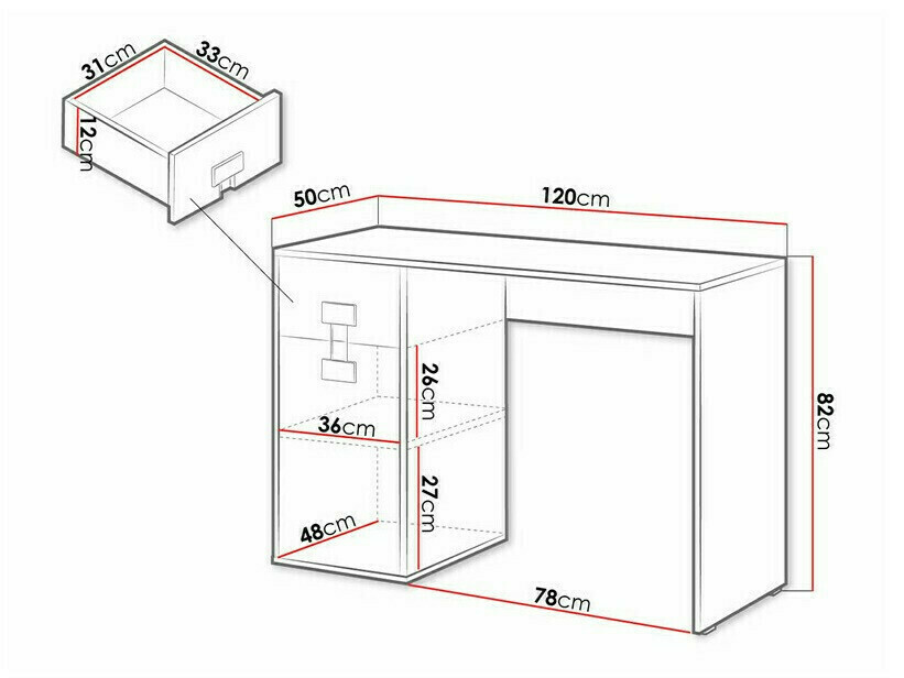 Rakstāmgalds Florevi 100 (Artisan ozols)
