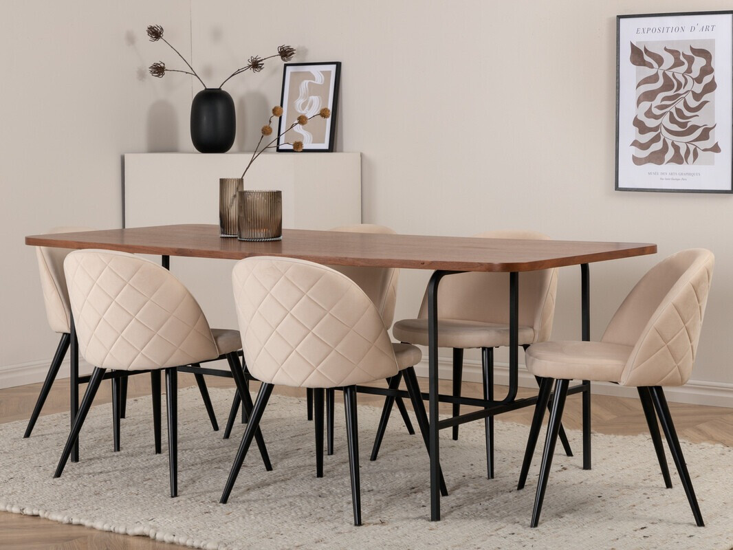 Обеденный гарнитур Dallas 2785 (Крем + Чёрный)