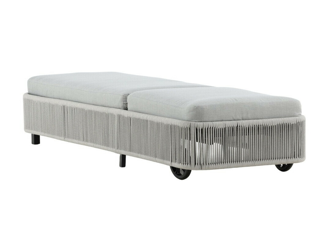 Sauļošanās krēsls Dallas 2320 (Pelēks + Melns)