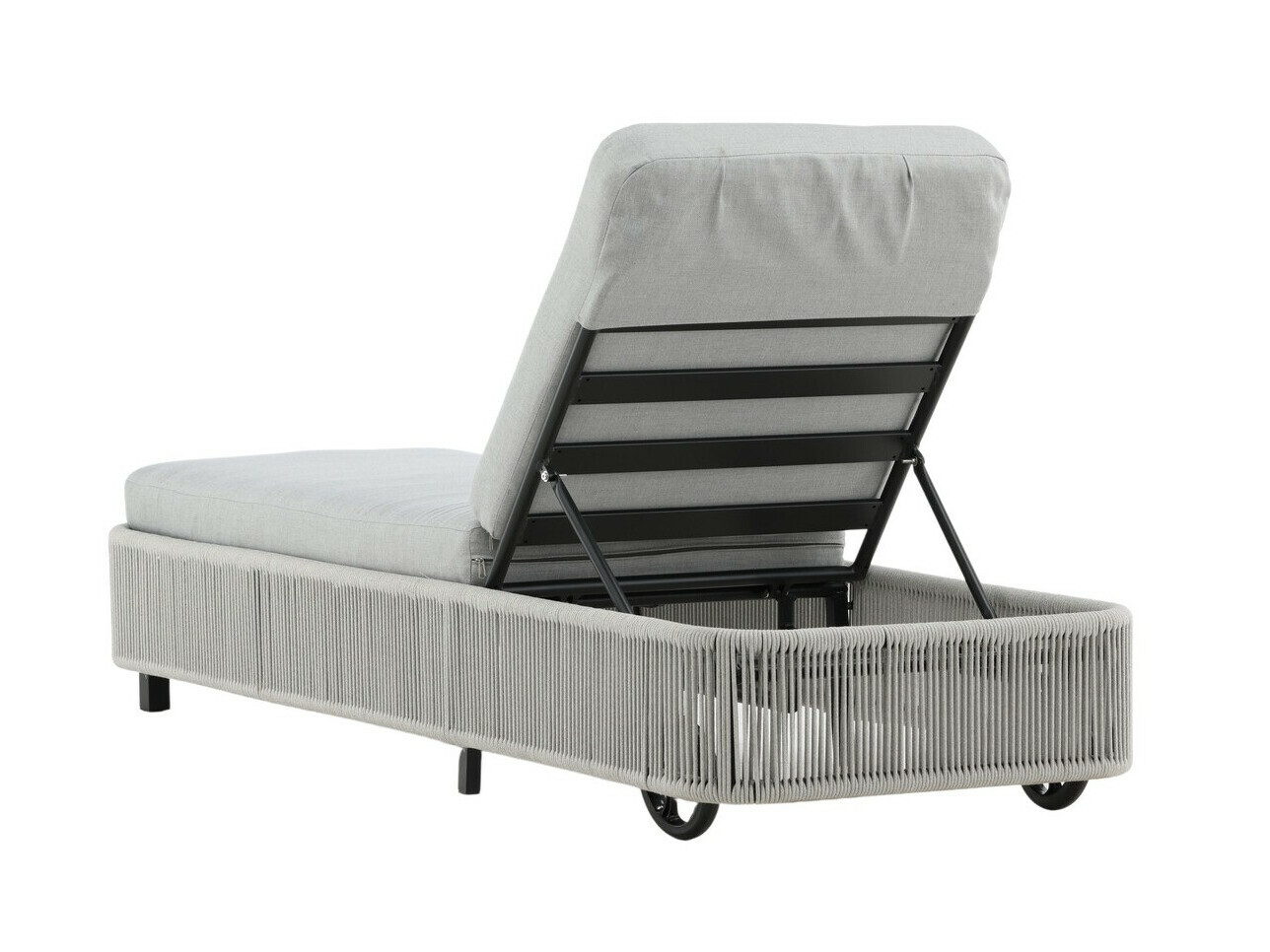 Sauļošanās krēsls Dallas 2320 (Pelēks + Melns)