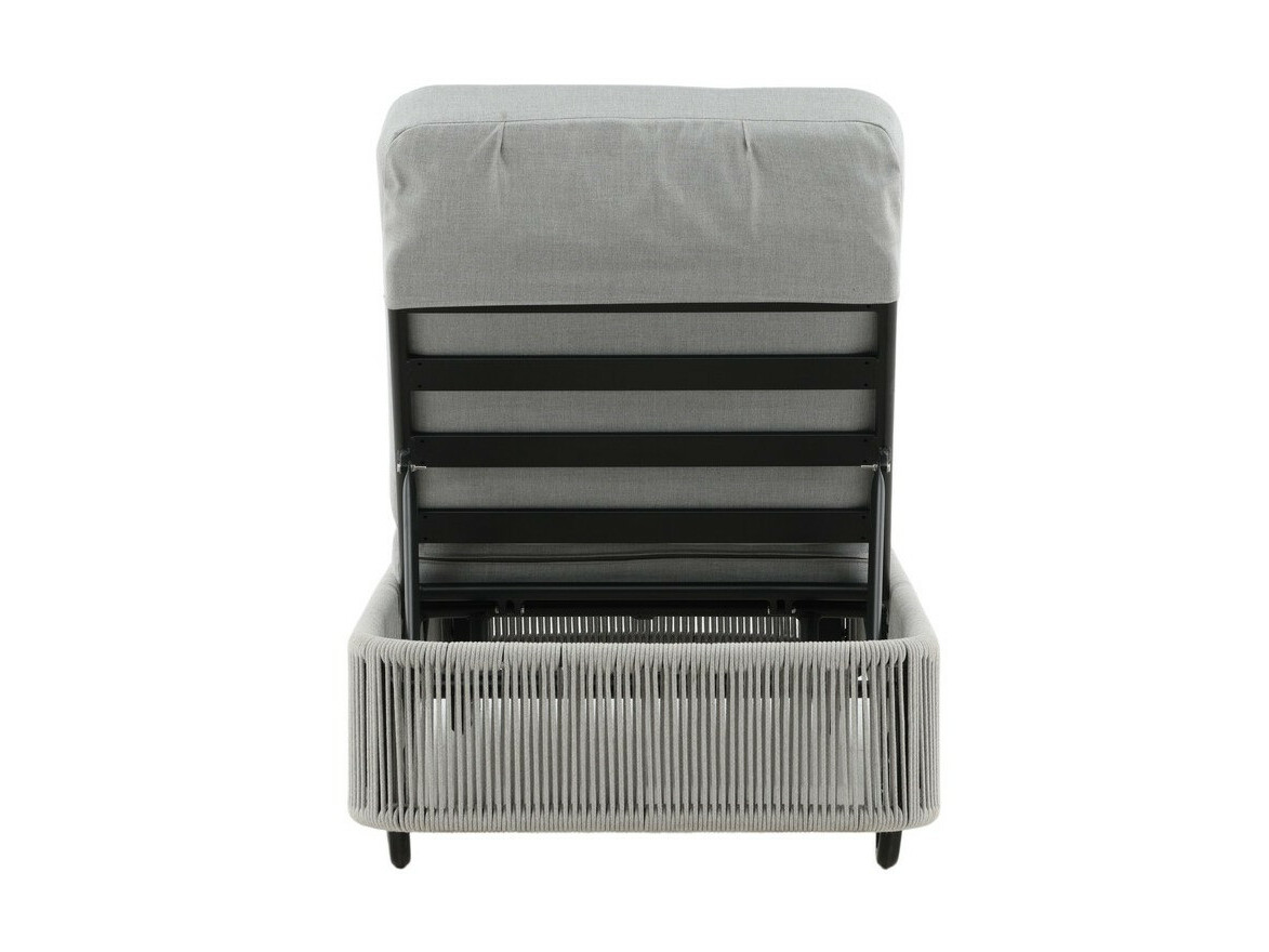 Sauļošanās krēsls Dallas 2320 (Pelēks + Melns)