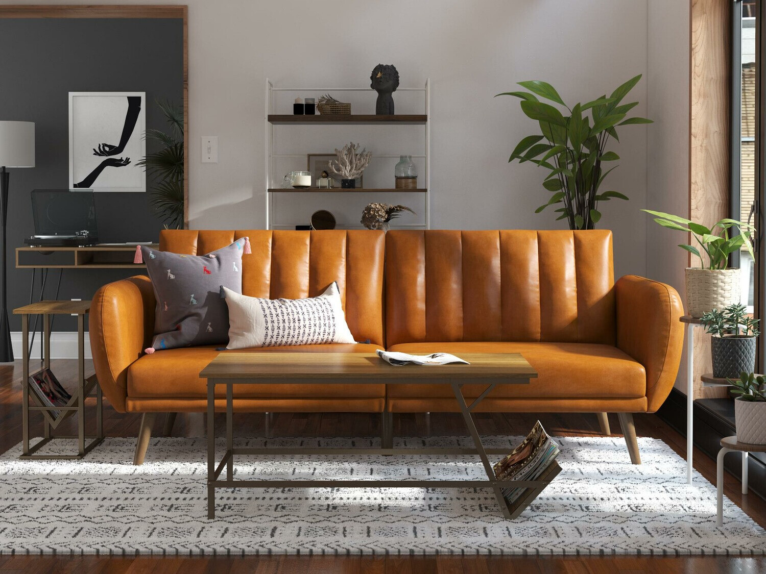 Dīvāns gulta Novogratz 169 (Oranžs)