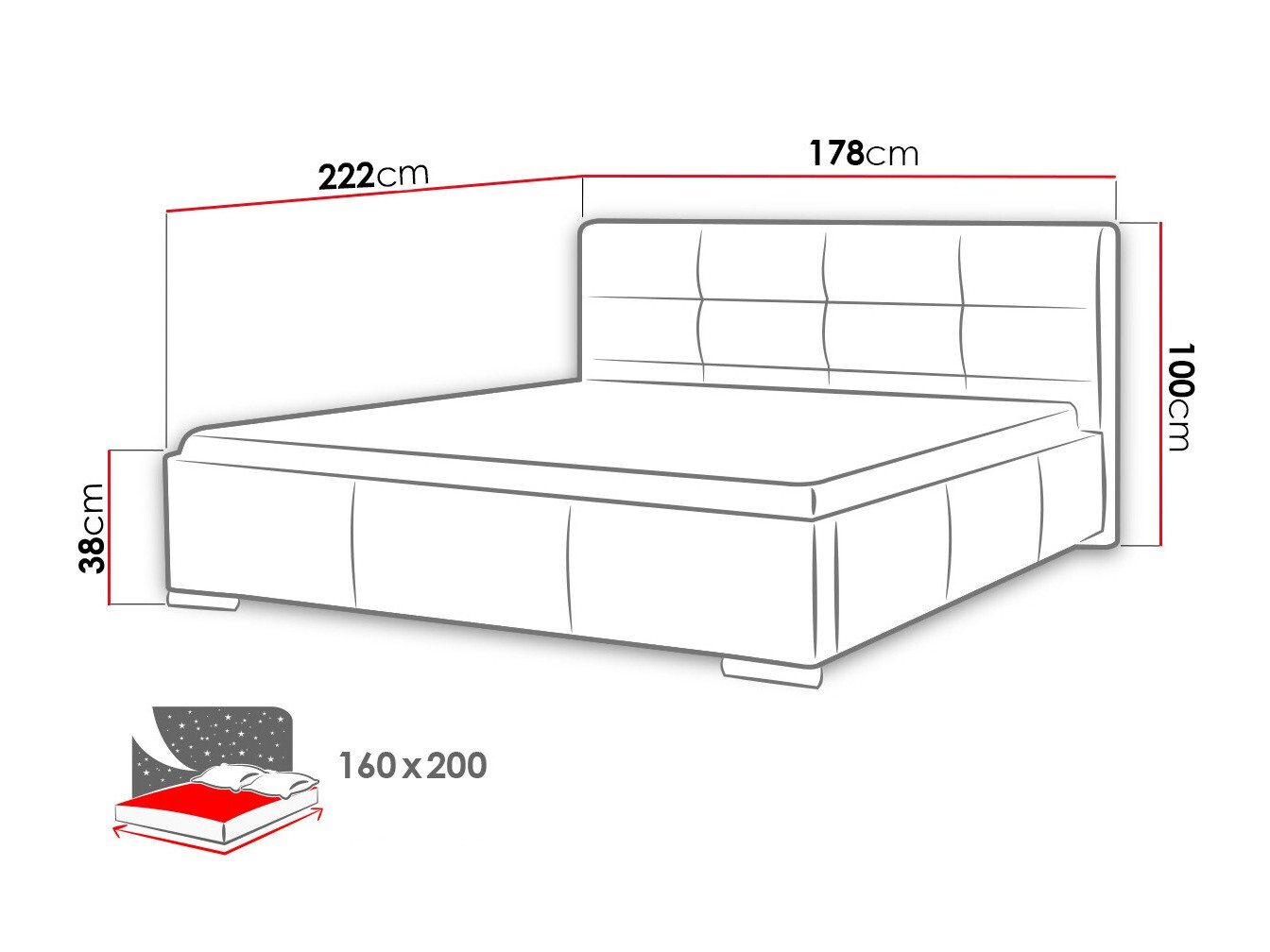 Кровать Baltimore 108 (Soft 033)