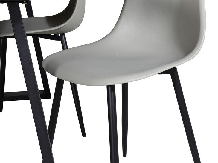 Ēdamistabas komplekts Dallas 329 (Pelēks + Melns)