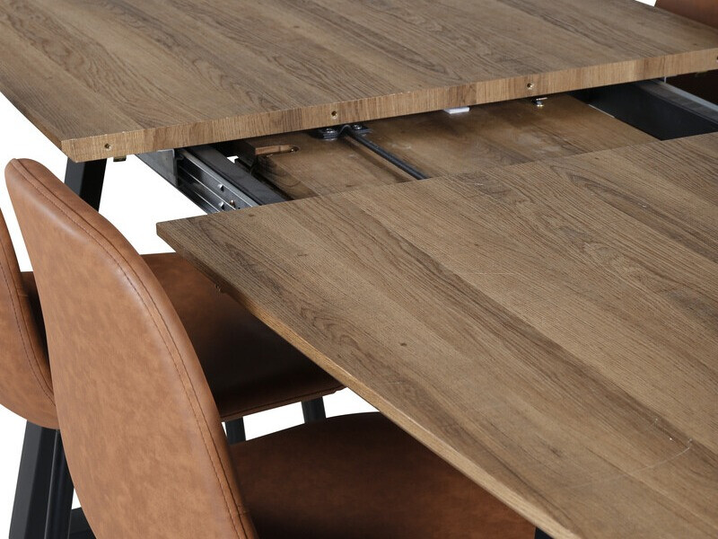 Ēdamistabas komplekts Dallas 330 (Brūns + Melns)