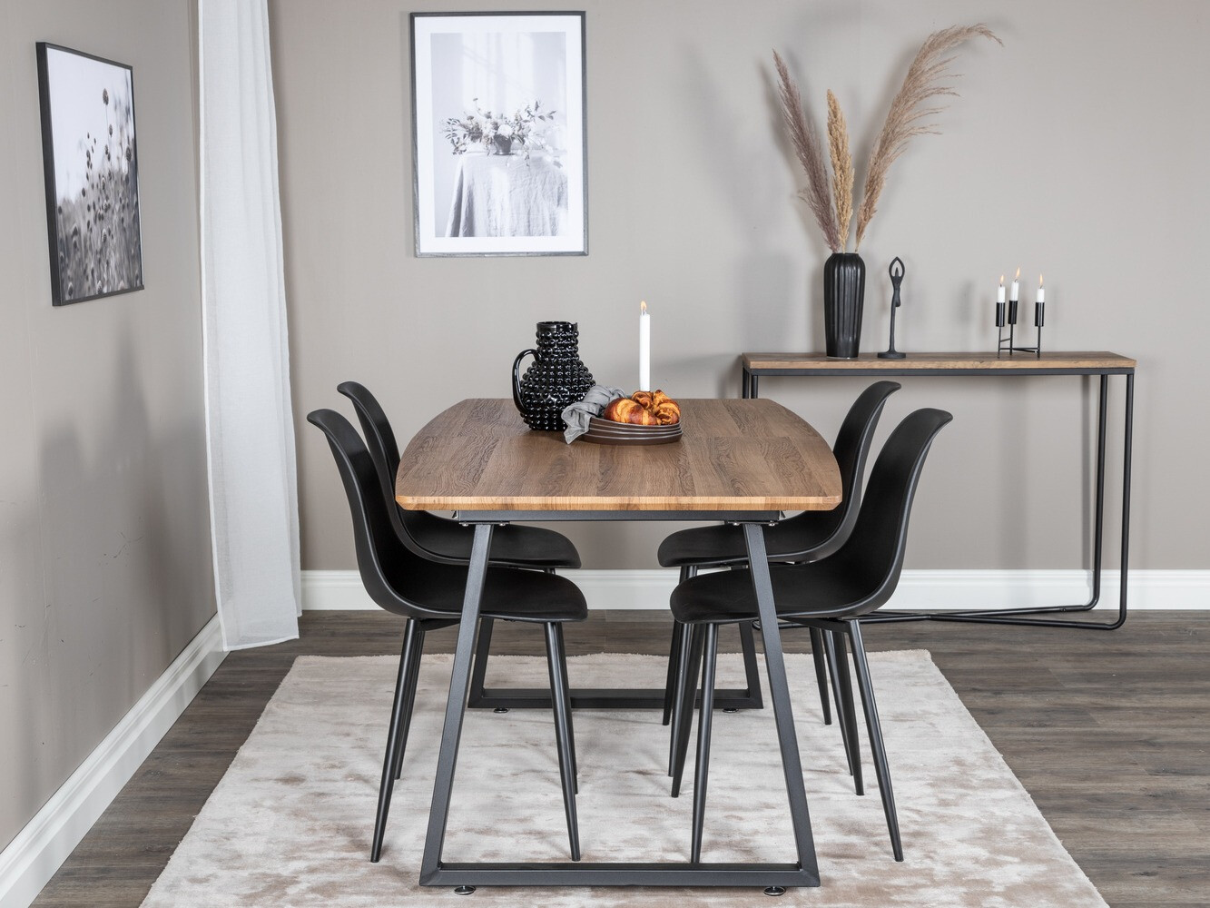 Обеденный гарнитур Dallas 329 (Чёрный)