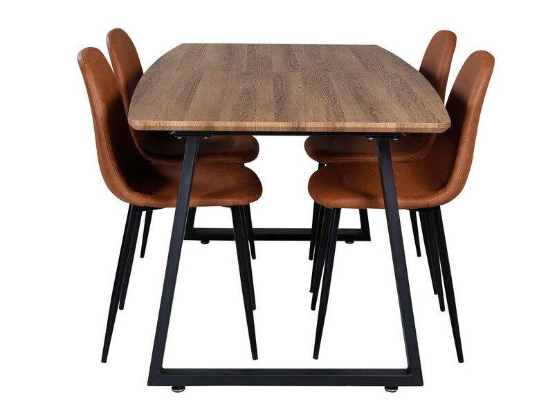 Обеденный гарнитур Dallas 330 (Коричневый + Чёрный)