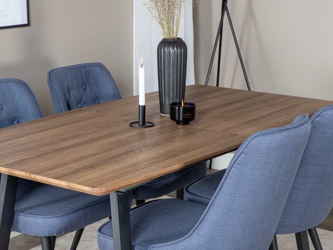 Обеденный гарнитур Dallas 332 (Синий + Чёрный)