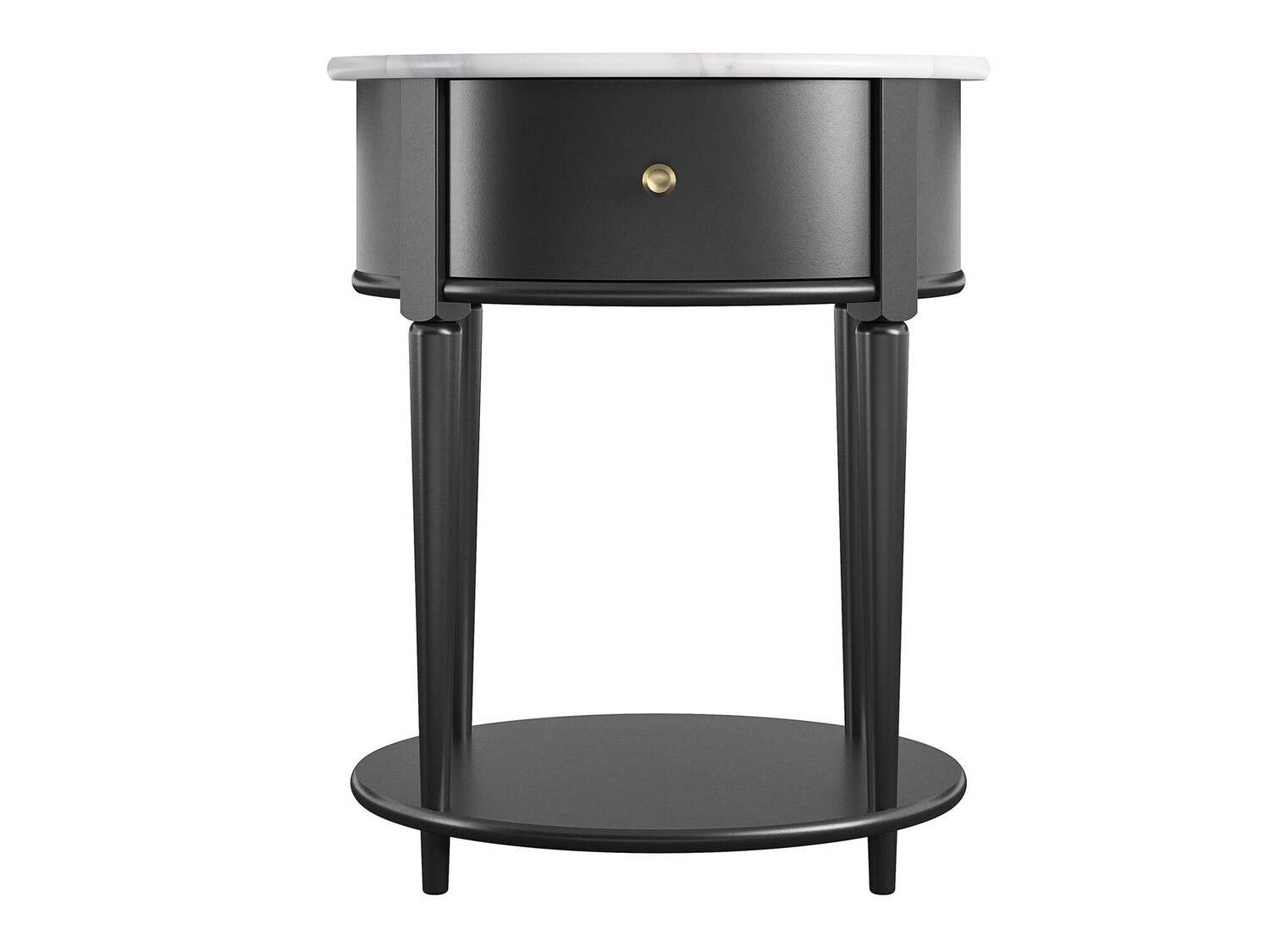 Кофейный столик Tulsa 233 (Чёрный + Белый мрамор)