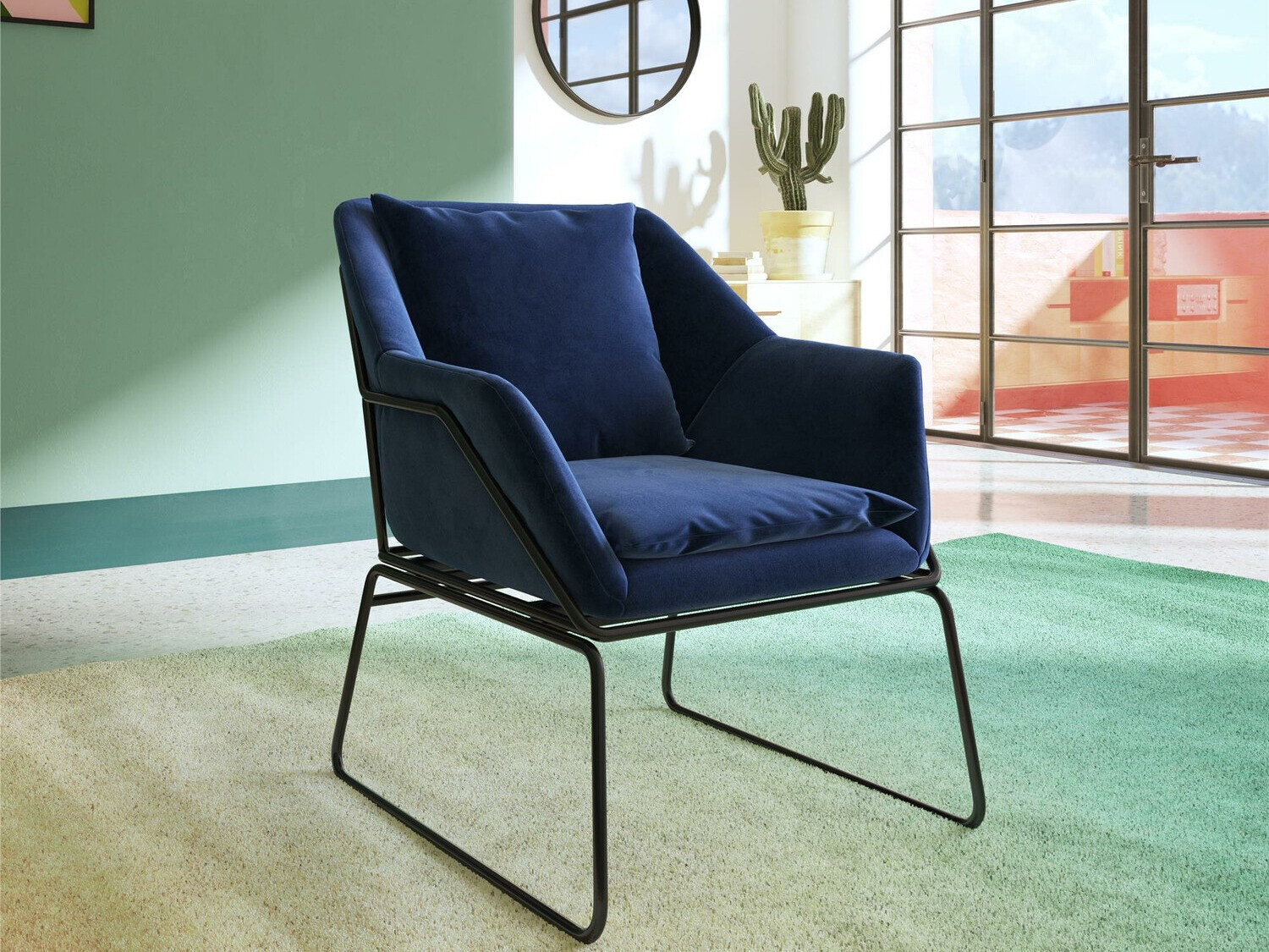 Krēsls Tulsa 302 (Zils + Melns)