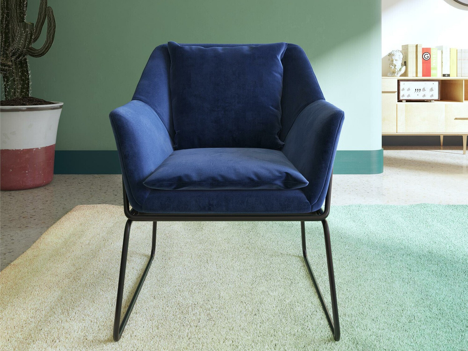 Krēsls Tulsa 302 (Zils + Melns)