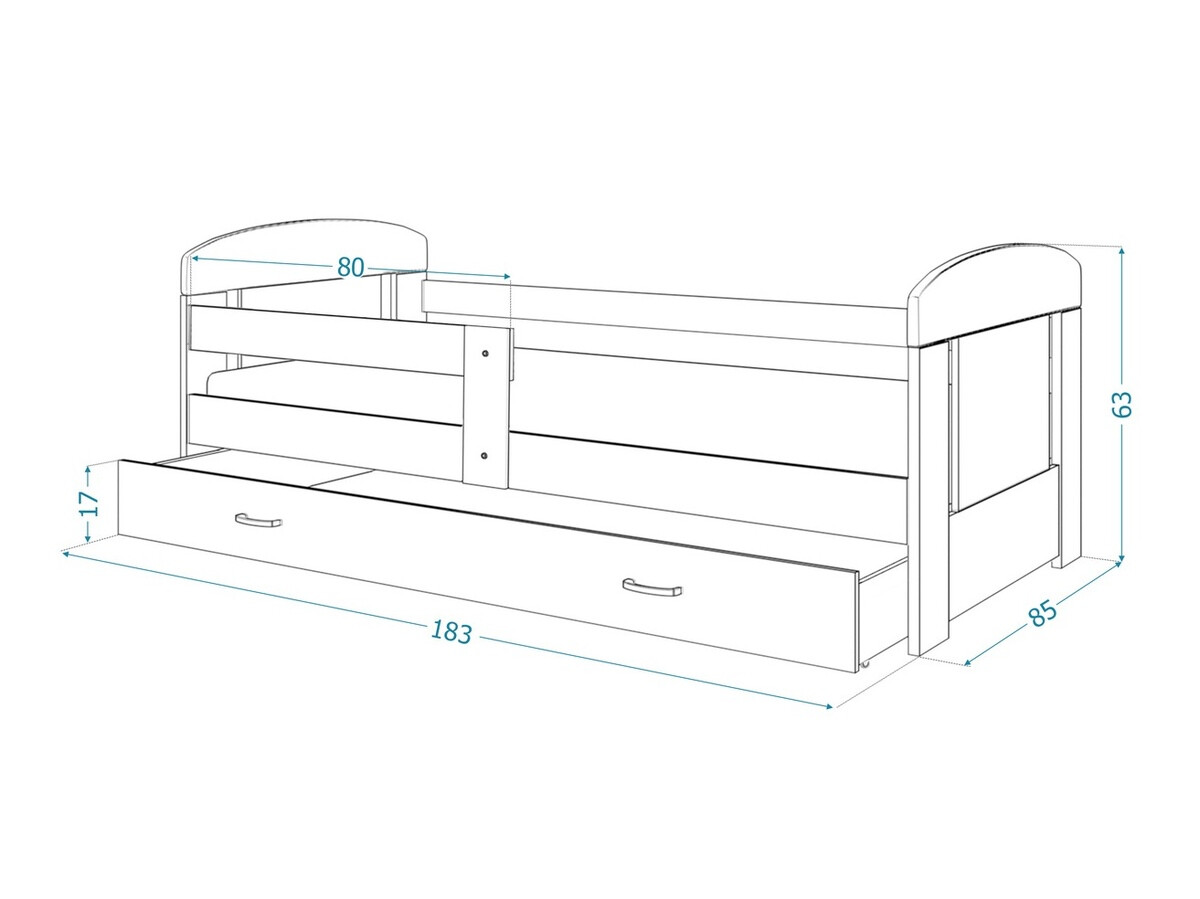 Кровать Tentive 100 (Сонома Дуб)