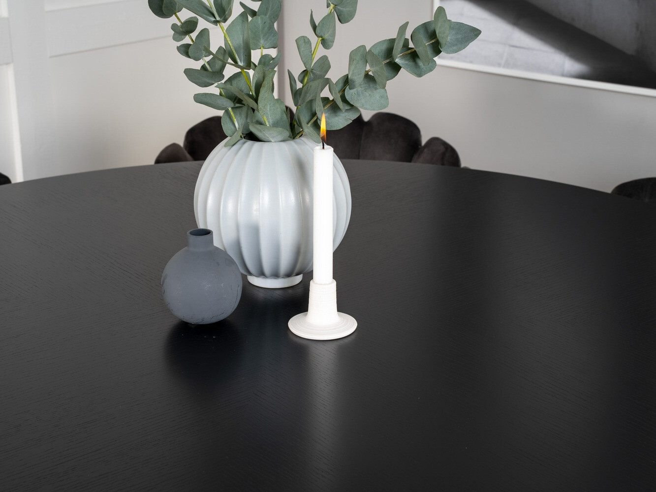 Ēdamistabas komplekts Dallas 312 (Pelēks + Melns)