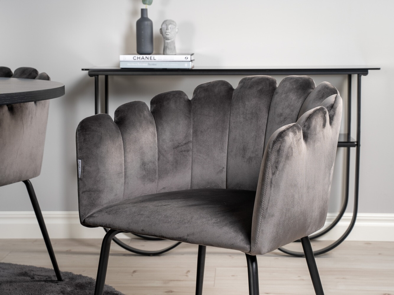 Ēdamistabas komplekts Dallas 312 (Pelēks + Melns)