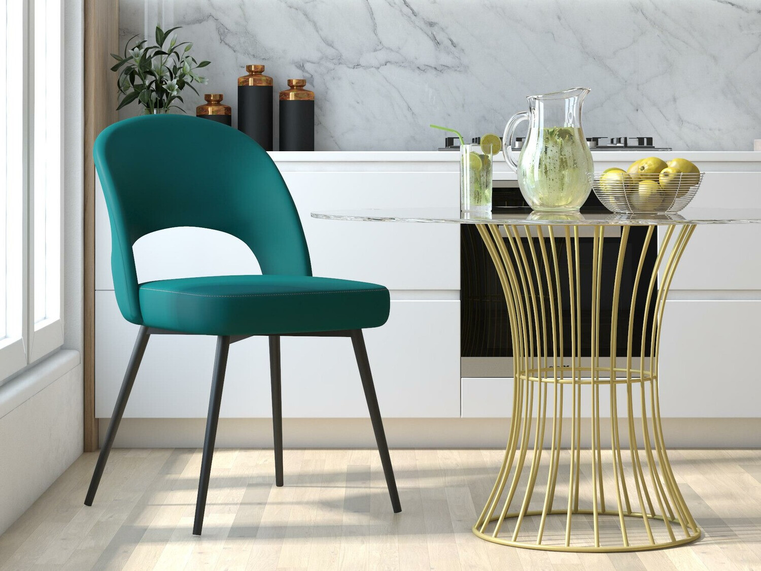 Krēsls CosmoLiving by Cosmopolitan 126 (Melns + Zaļš)