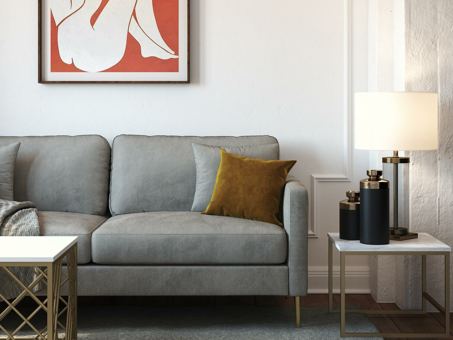 Dīvāns CosmoLiving by Cosmopolitan 133 (Pelēks)