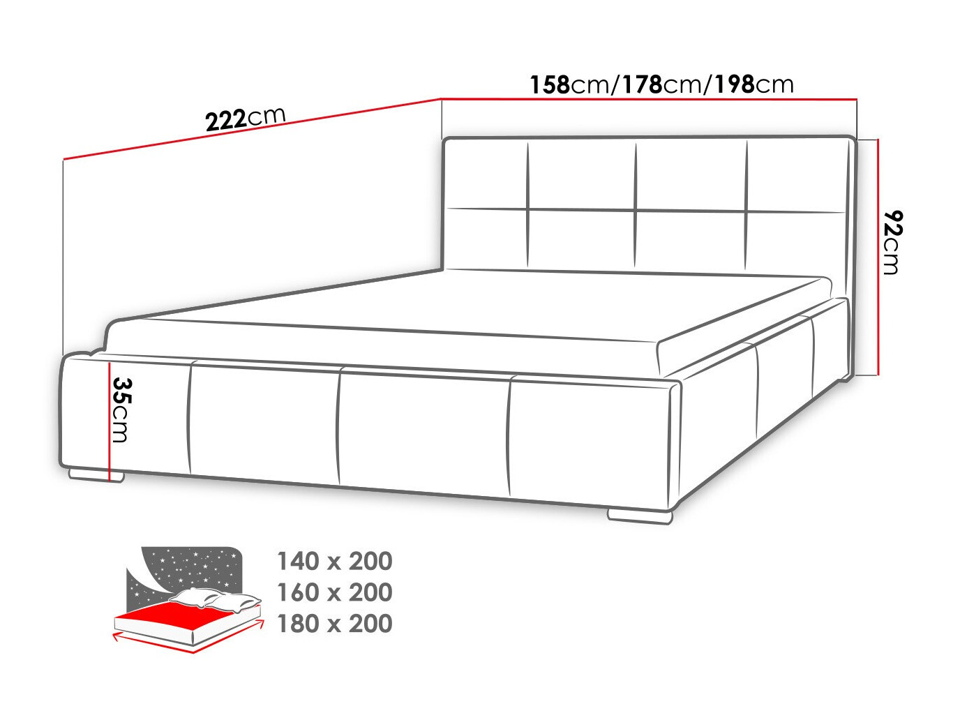 Кровать Baltimore 122 (Ikar 05)