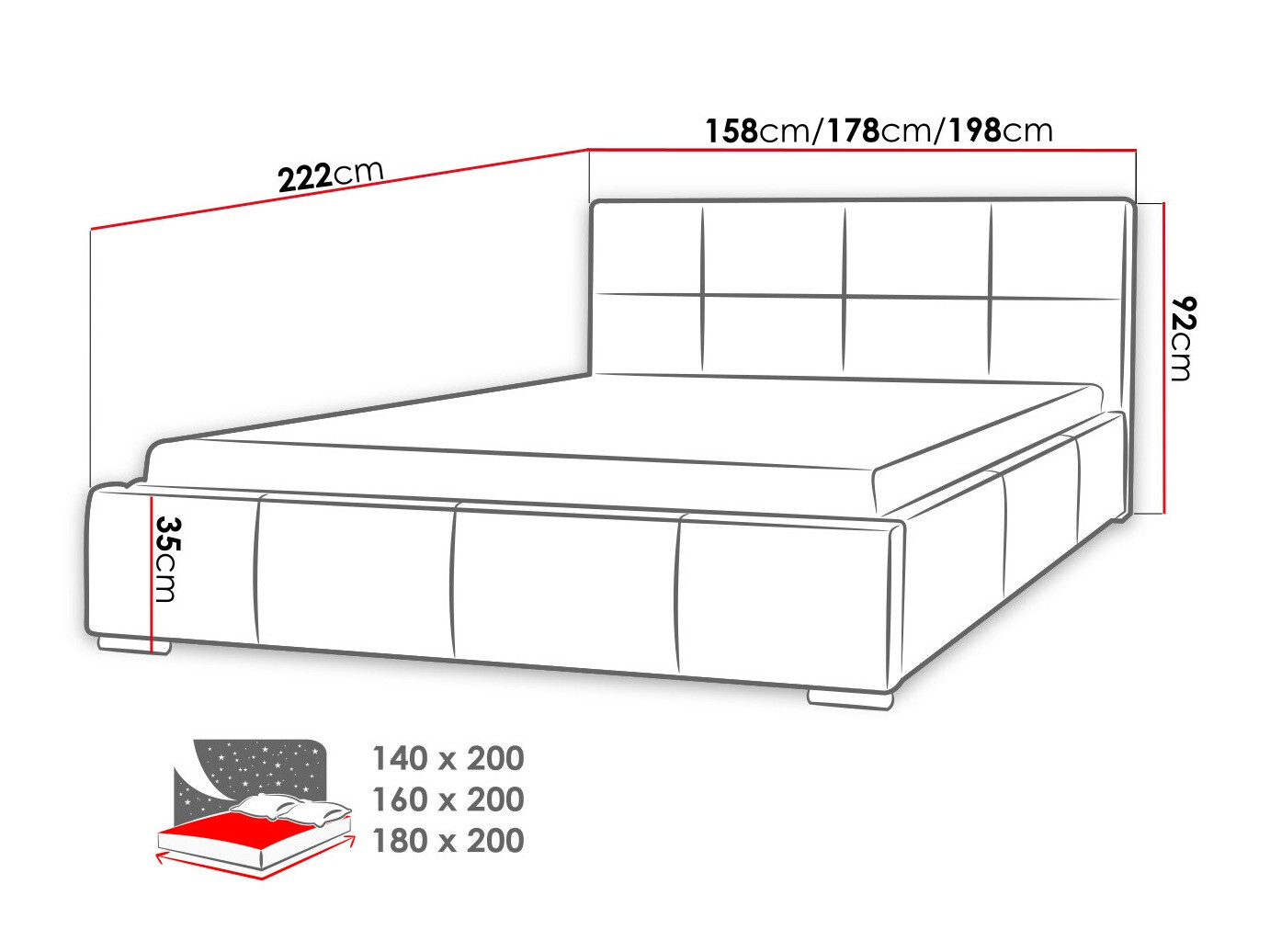 Кровать Baltimore 122 (Ikar 09)