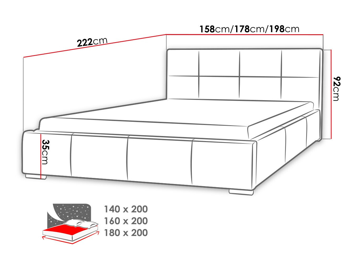 Кровать Baltimore 122 (Spirit 13)