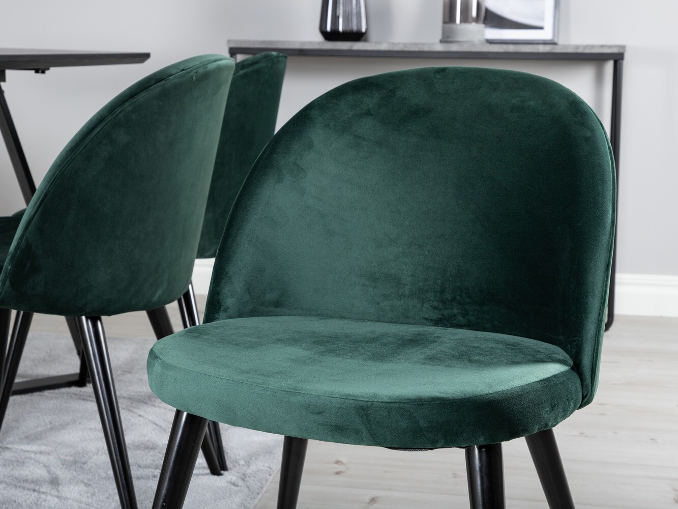 Ēdamistabas komplekts Dallas 360 (Zaļš + Melns)