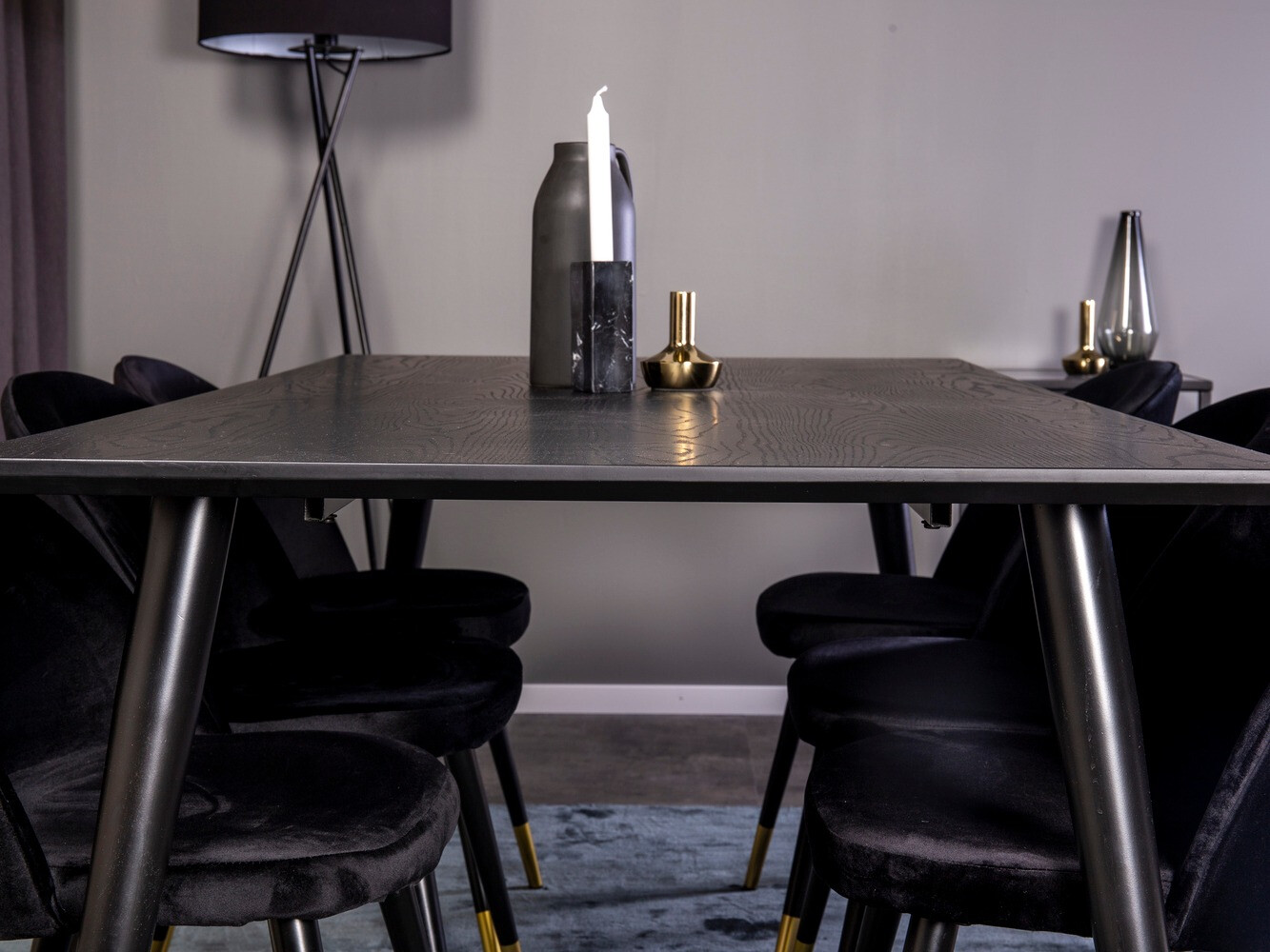 Обеденный гарнитур Dallas 346 (Чёрный)