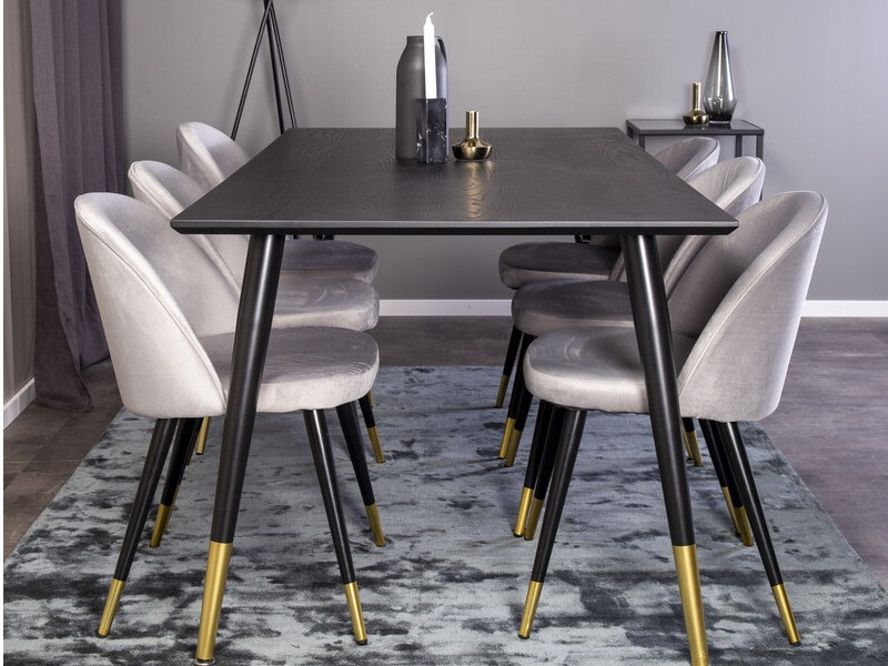 Обеденный гарнитур Dallas 346 (Серый + Чёрный)