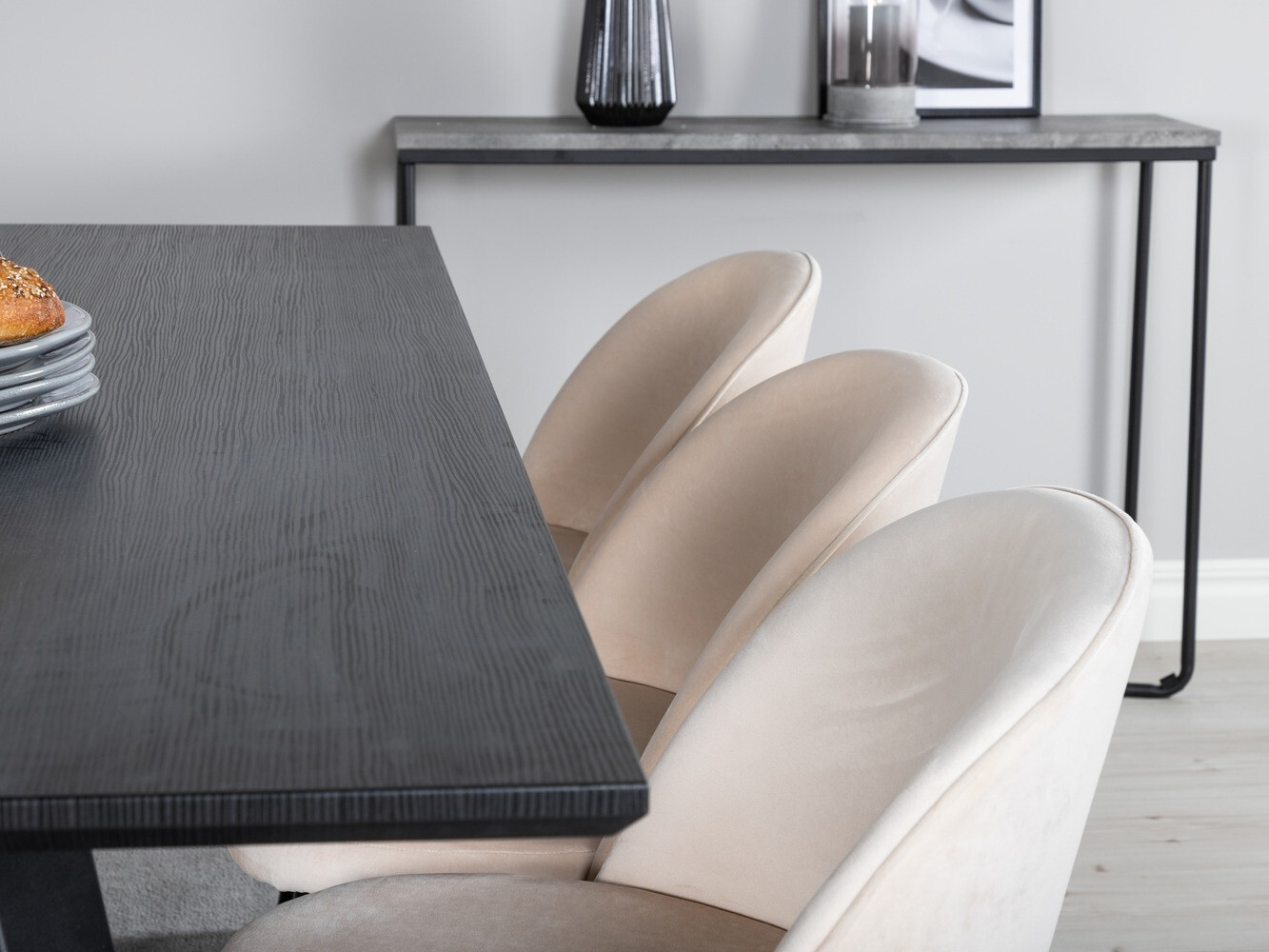 Обеденный гарнитур Dallas 360 (Бежевый + Чёрный)