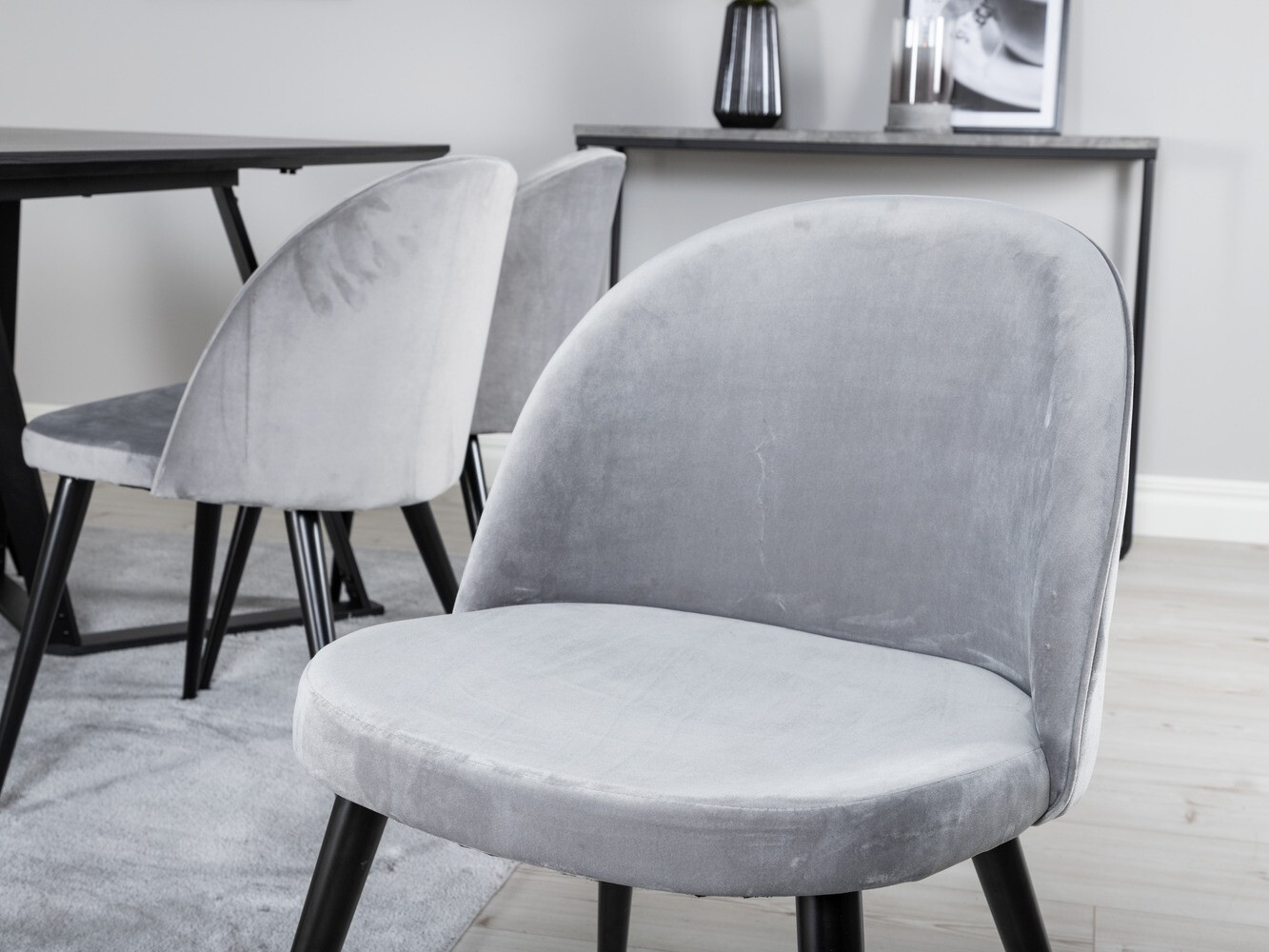 Обеденный гарнитур Dallas 360 (Серый + Чёрный)