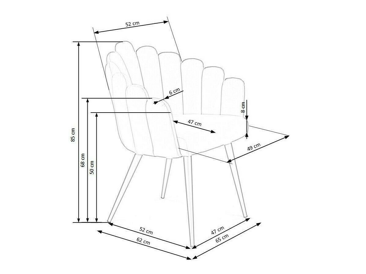 Krēsls Houston 976 (Tumši dzeltens + Melns)