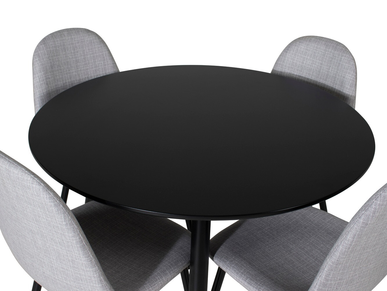 Ēdamistabas komplekts Dallas 356 (Gaiši pelēks + Melns)