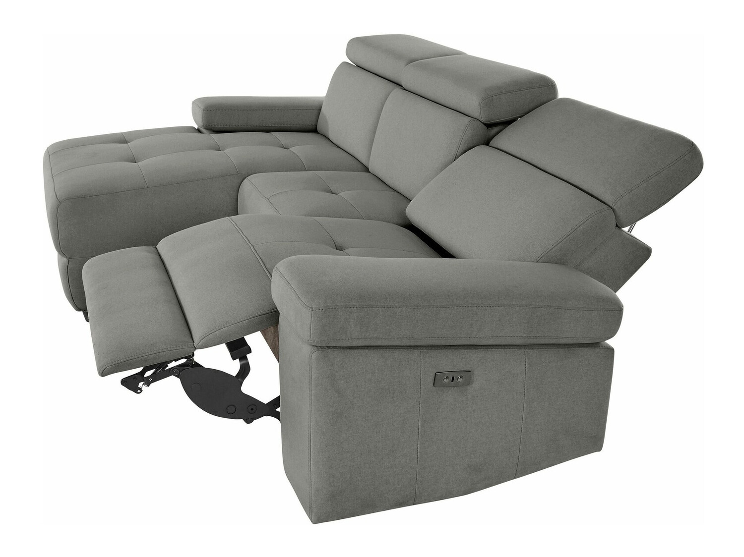 Угловой диван реклайнер Denton 698 (Серый)