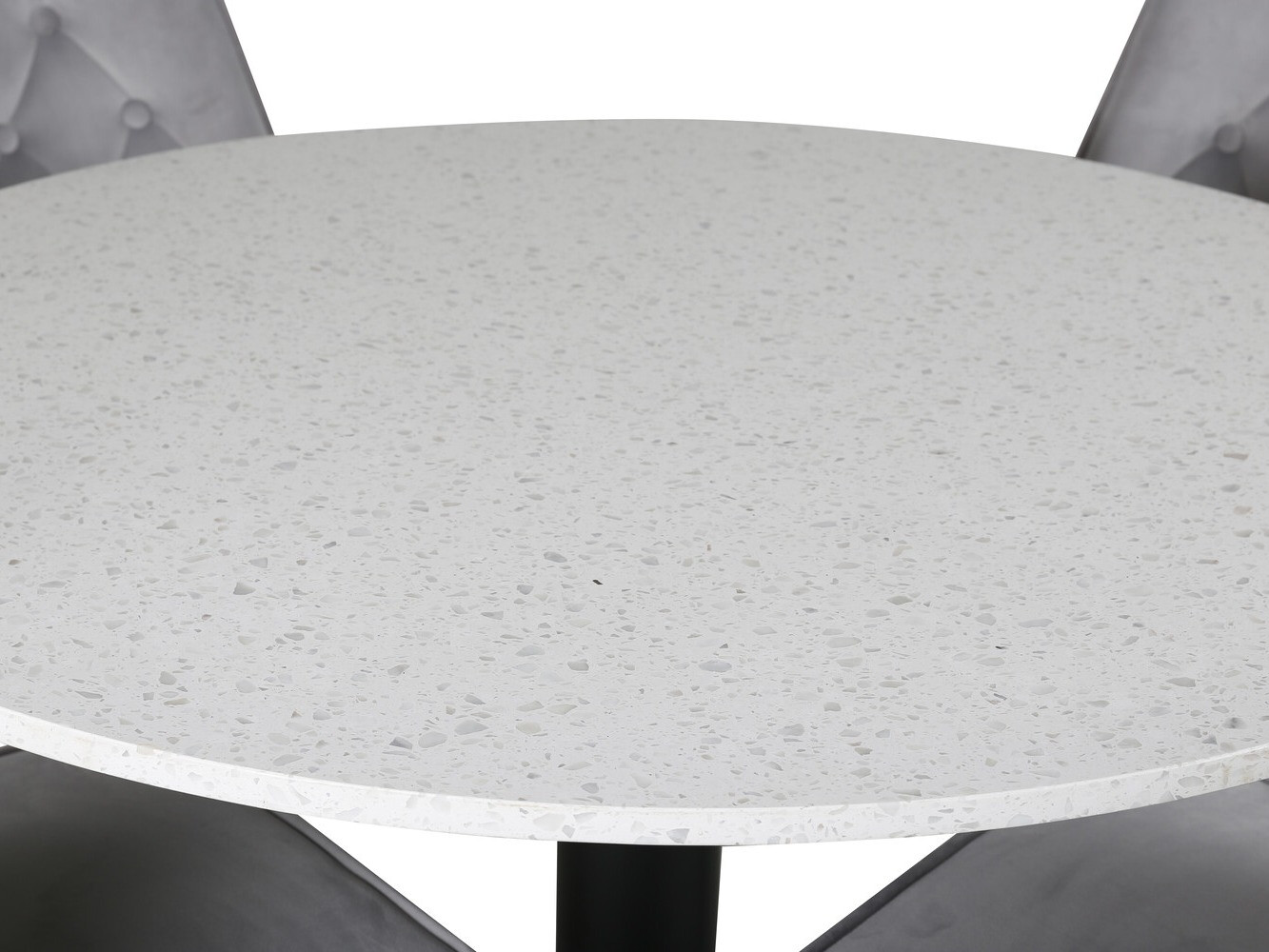 Ēdamistabas komplekts Dallas 1160 (Gaiši pelēks + Melns)