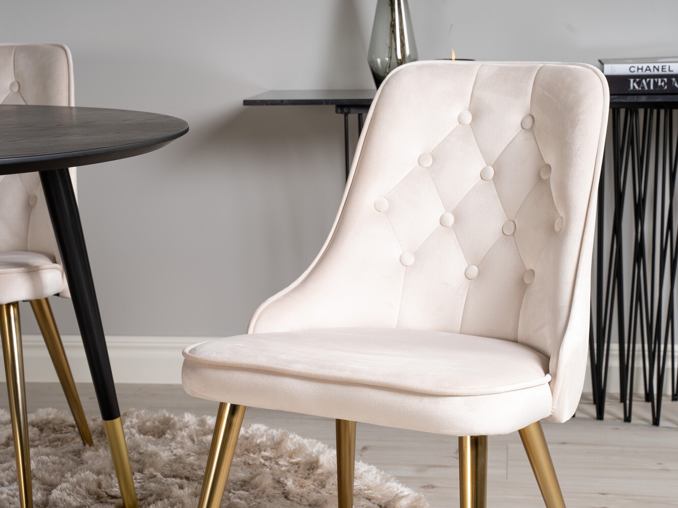 Ēdamistabas komplekts Dallas 1178 (Bēšs + Zelta)