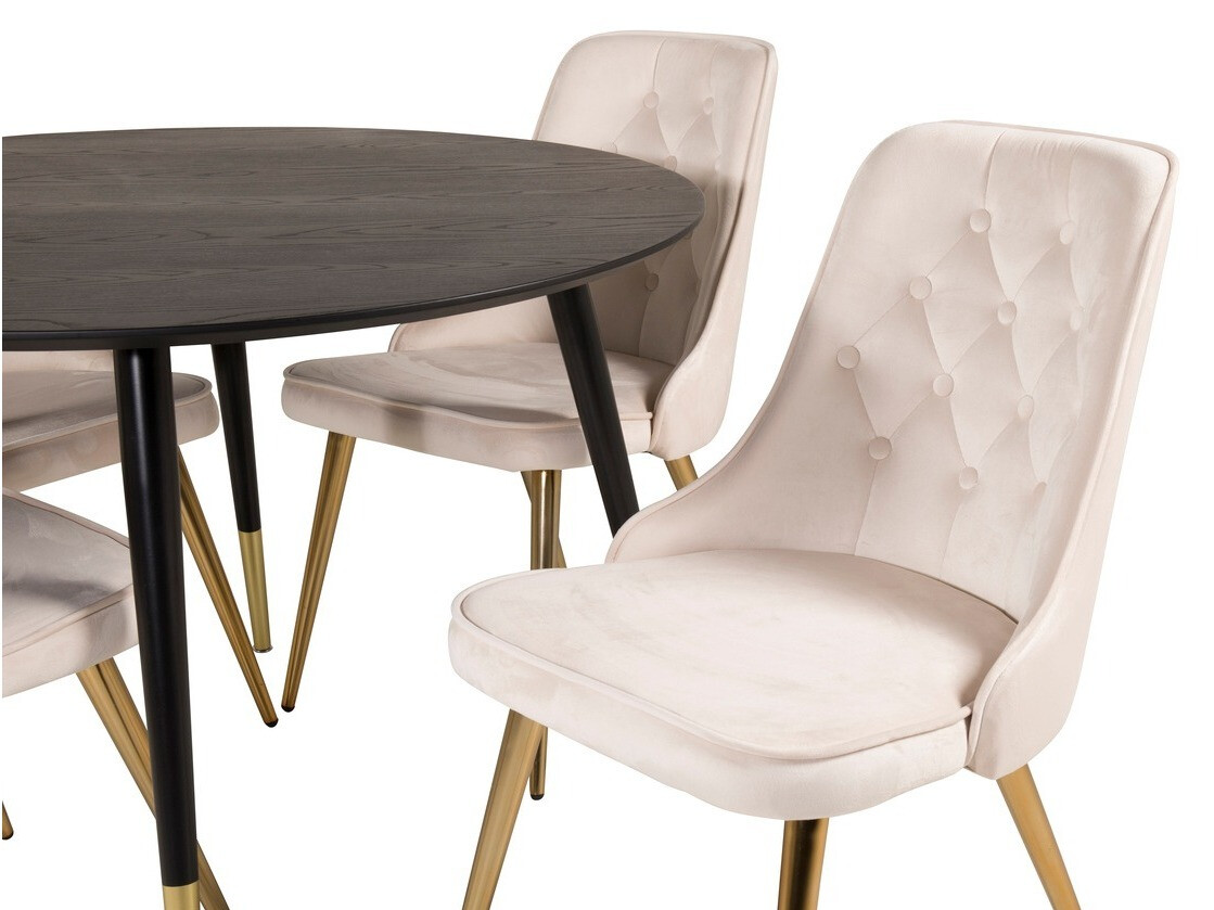 Ēdamistabas komplekts Dallas 1178 (Bēšs + Zelta)