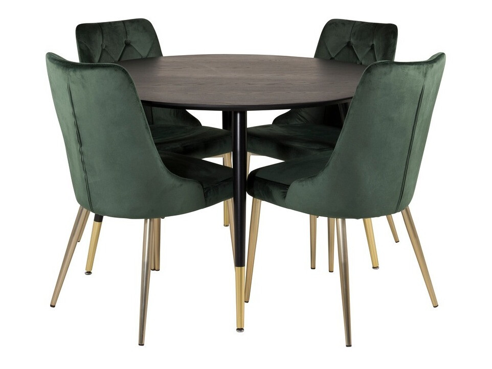 Ēdamistabas komplekts Dallas 1178 (Zaļš + Zelta)