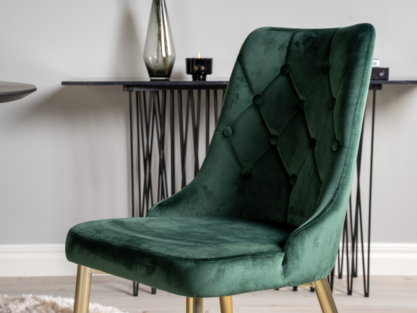 Ēdamistabas komplekts Dallas 1178 (Zaļš + Zelta)