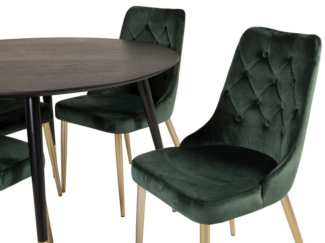 Ēdamistabas komplekts Dallas 1178 (Zaļš + Zelta)