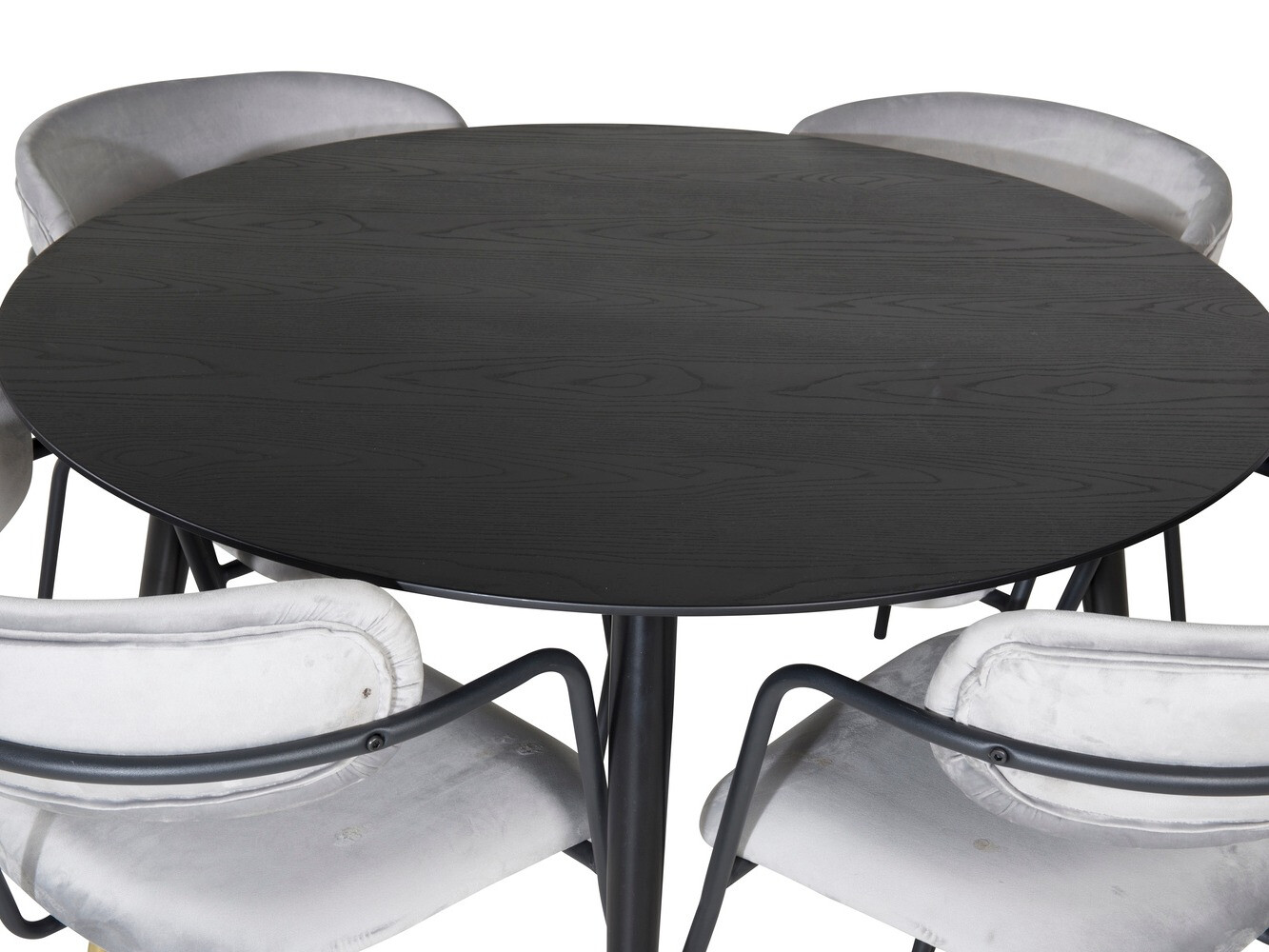 Ēdamistabas komplekts Dallas 1180 (Pelēks + Melns)