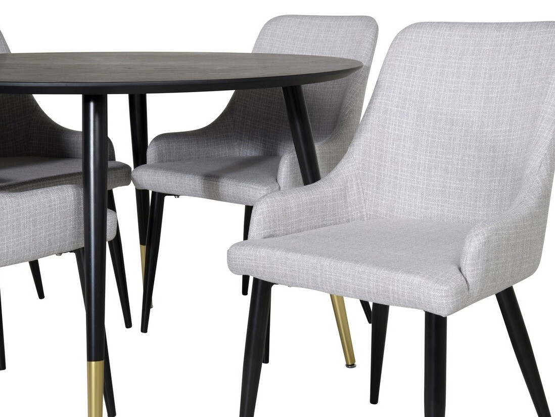 Ēdamistabas komplekts Dallas 1181 (Pelēks + Melns)