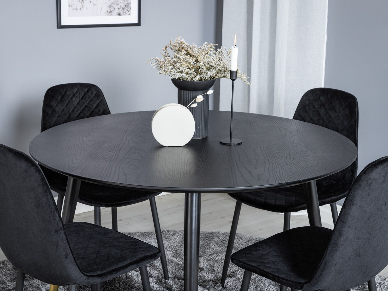 Ēdamistabas komplekts Dallas 1183 (Melns)