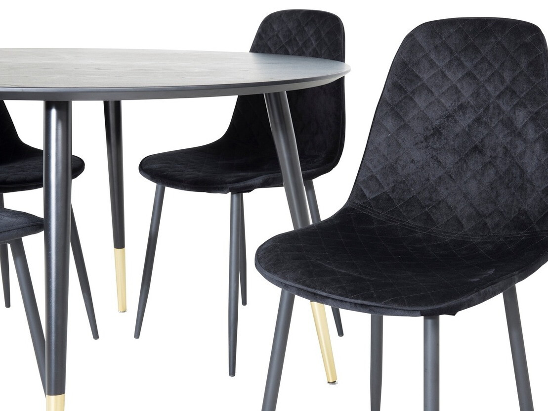 Ēdamistabas komplekts Dallas 1183 (Melns)