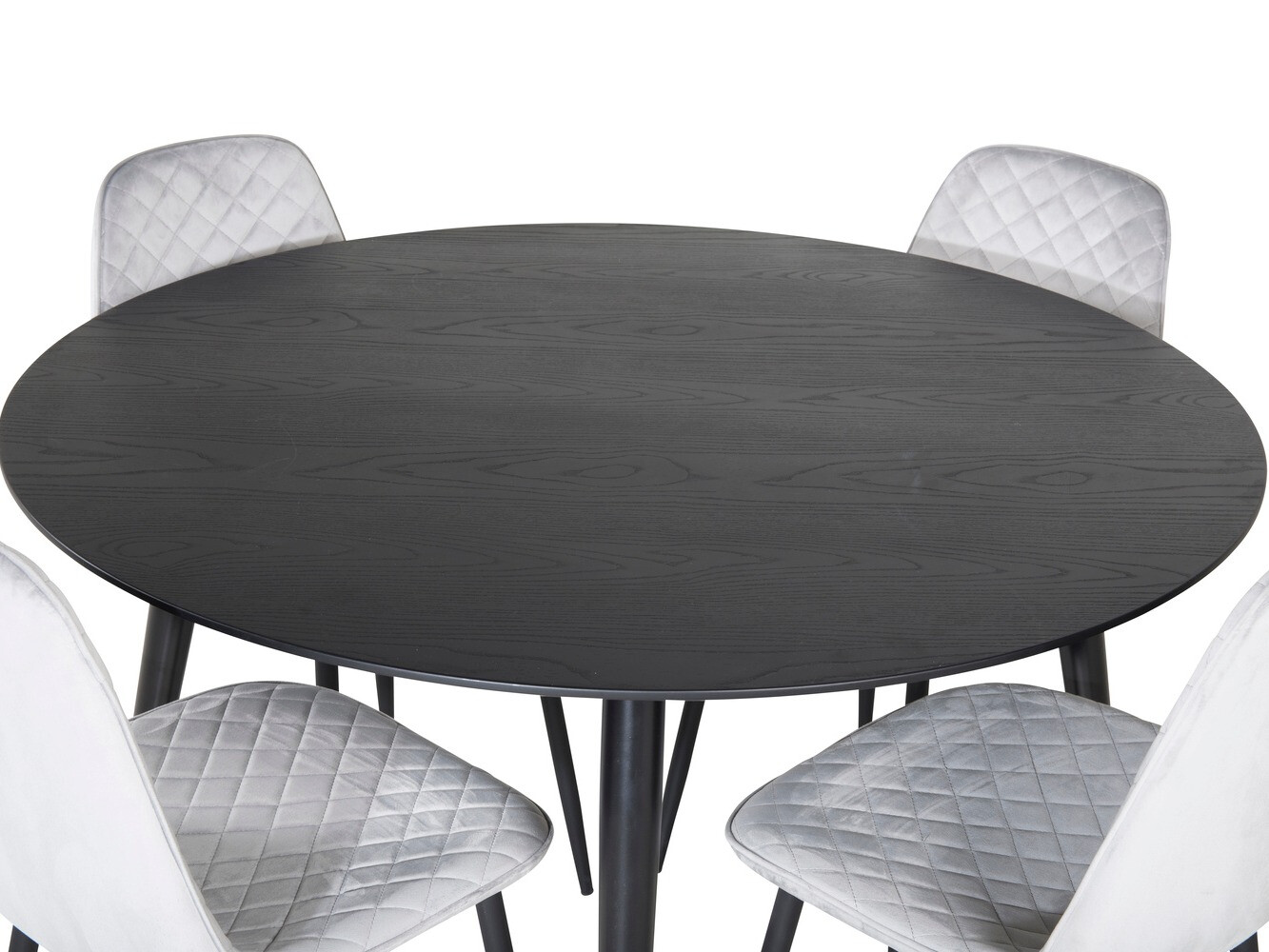 Ēdamistabas komplekts Dallas 1183 (Pelēks + Melns)