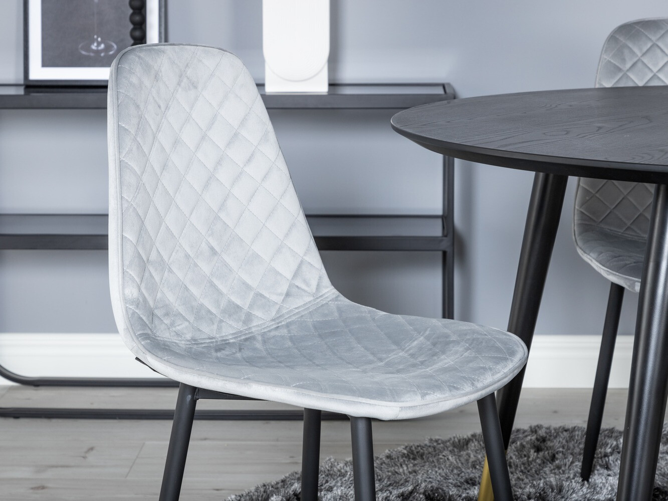 Обеденный гарнитур Dallas 1183 (Серый + Чёрный)