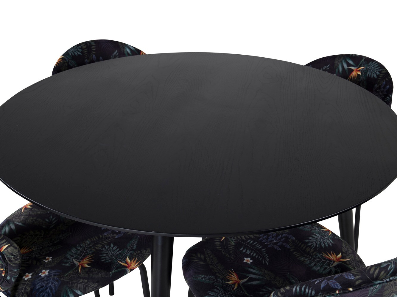 Обеденный гарнитур Dallas 1186 (Цветочный узор + Чёрный)