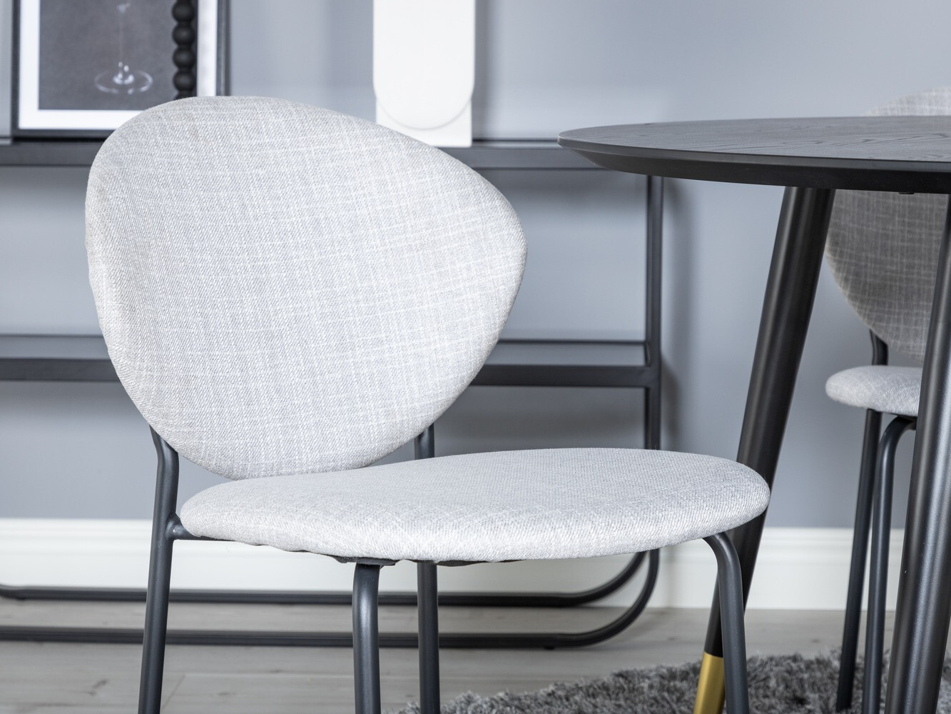 Обеденный гарнитур Dallas 1186 (Серый + Чёрный)