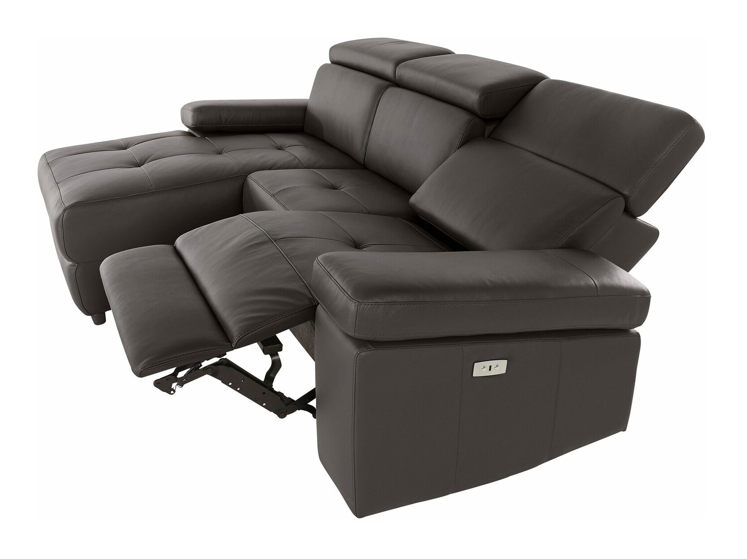 Stūra dīvāns reglaineris Denton 1492 (Brūns)